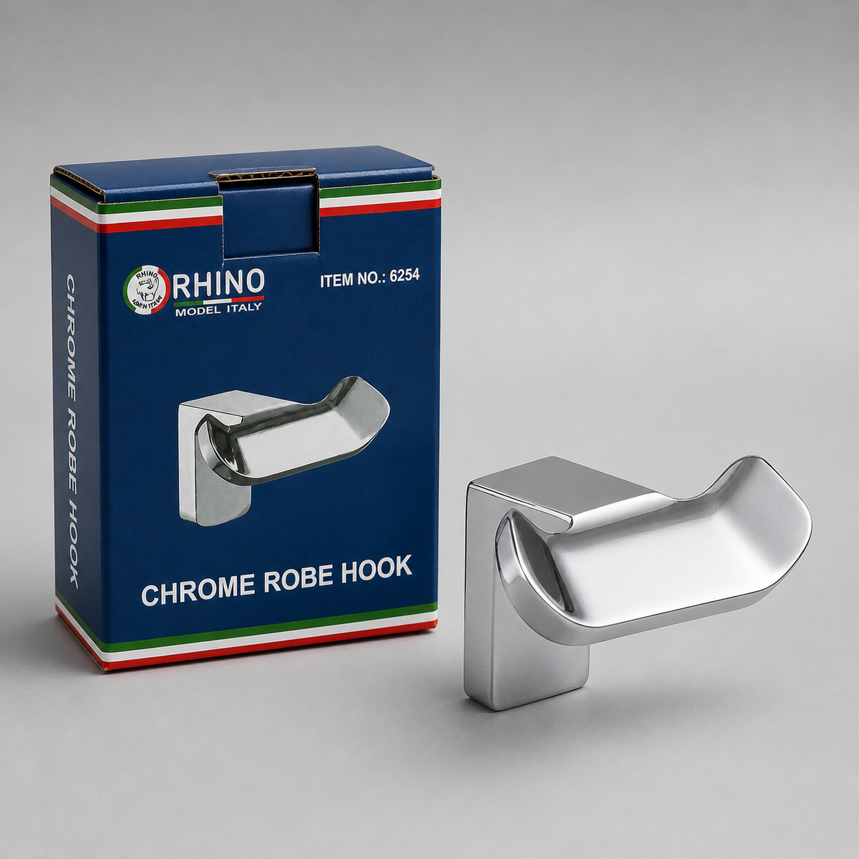 RHINO – Porte-serviette mural chrome en acier inoxydable