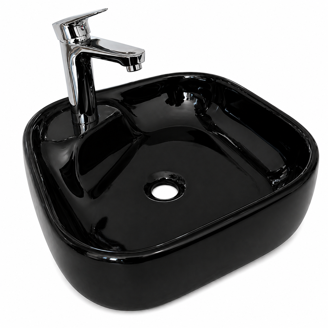 Lavabo à poser en céramique noir OPERA
