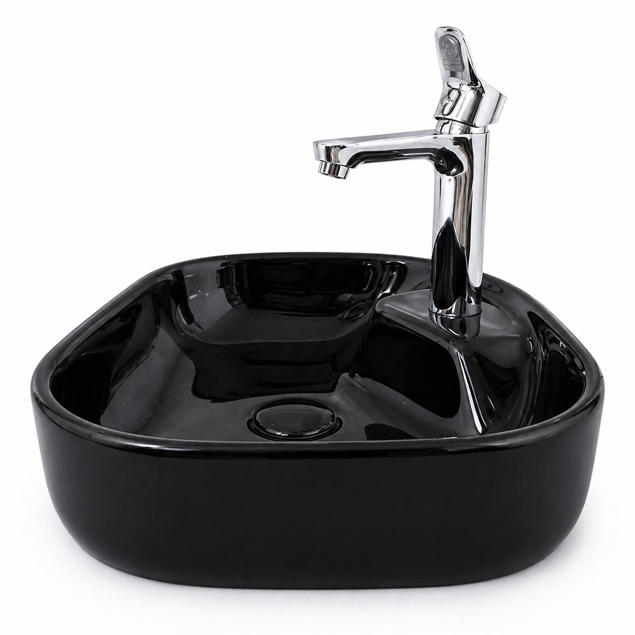 Lavabo à poser en céramique noir OPERA - Image 3
