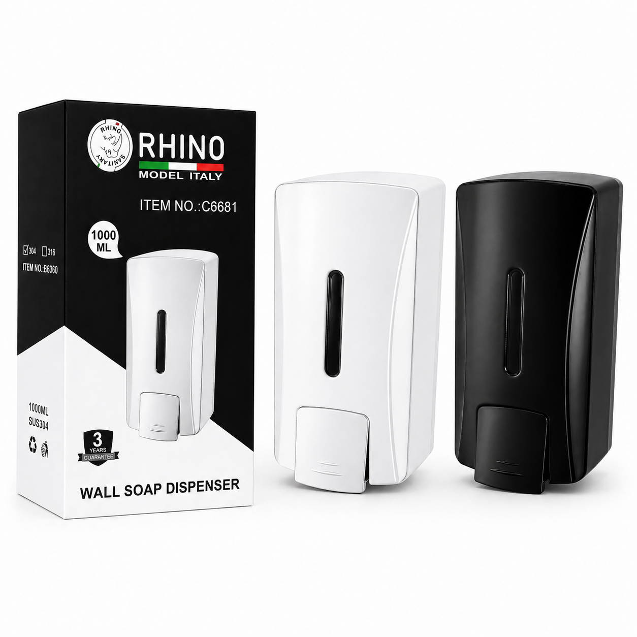 Porte Savon Liquide Mural RHINO