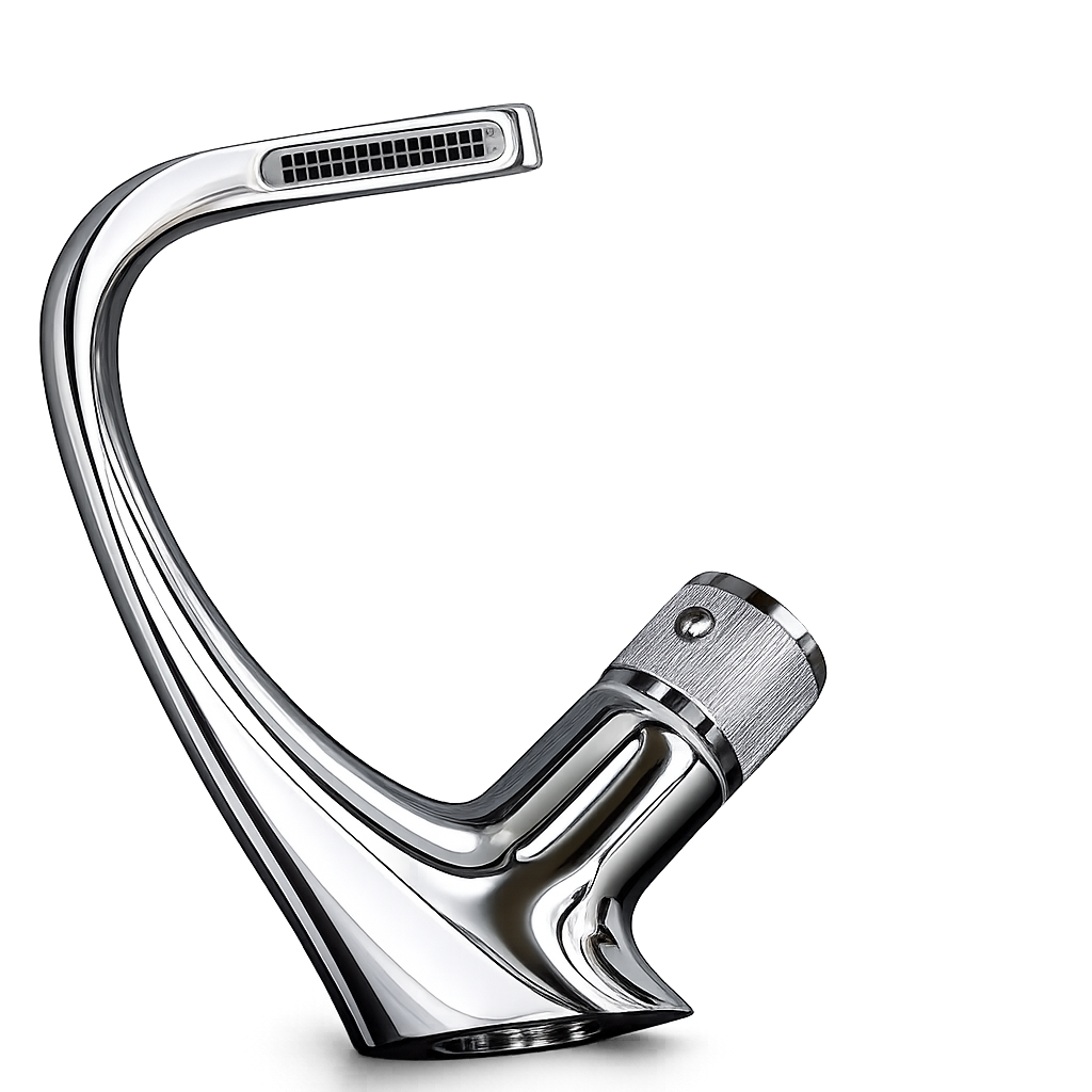 Mitigeur lavabo design cascade chromé